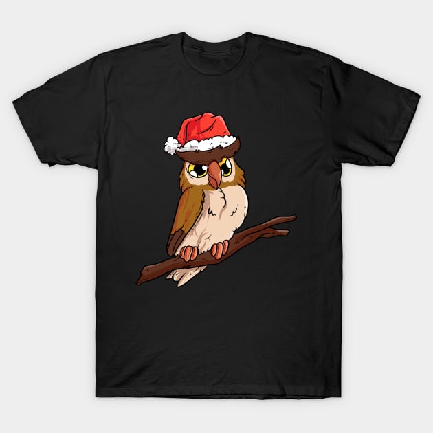 Christmas Owl T-Shirt by TheTeeBee